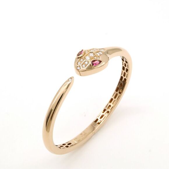 Bvlgari Serpenti Seduttori Bracelet K18PG Diamond 0.3ct Rubellite - Picture 3 of 7